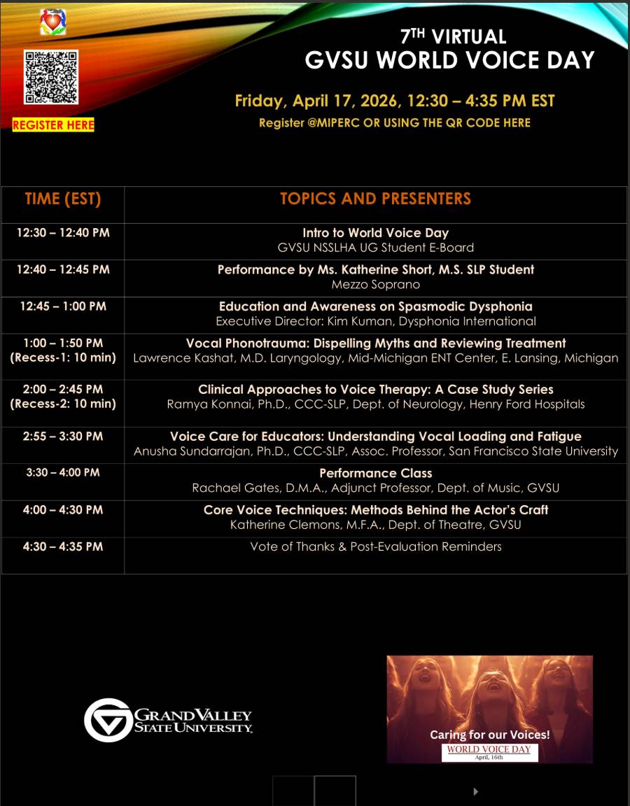 Flyer for World Voice Day